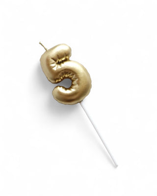 Number 5 Balloon Candle