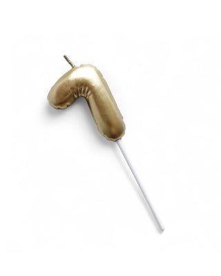 Number 7 Balloon Candle